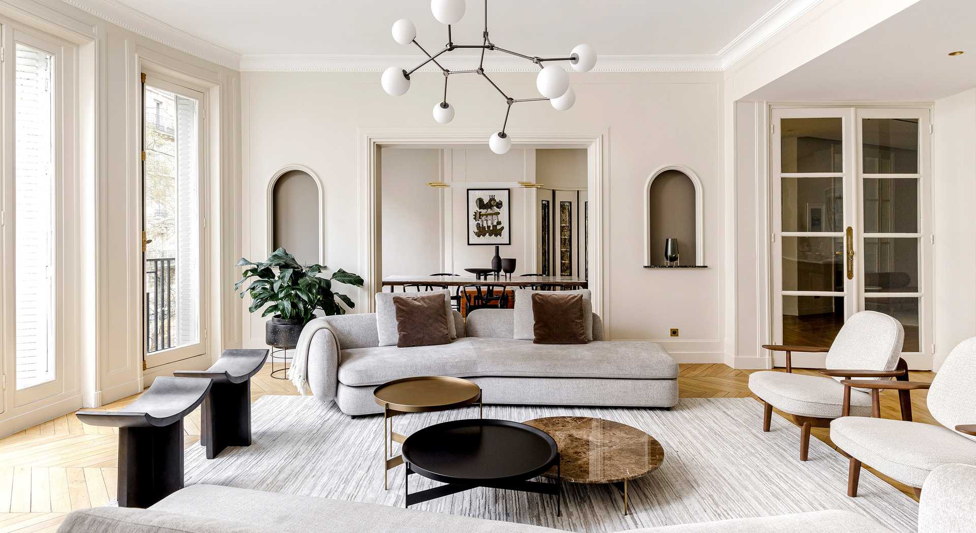 Interior decoration of a living room in Marseille