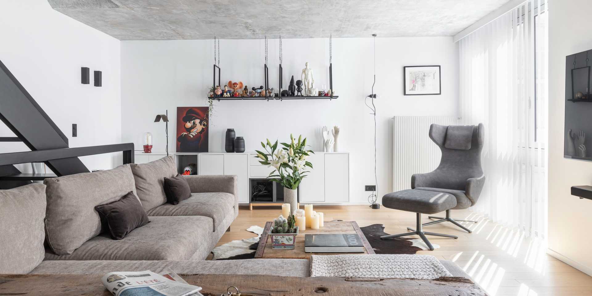 Salon d'un appartement à Marseille après l'intervention d'un décorateur d'intérieur