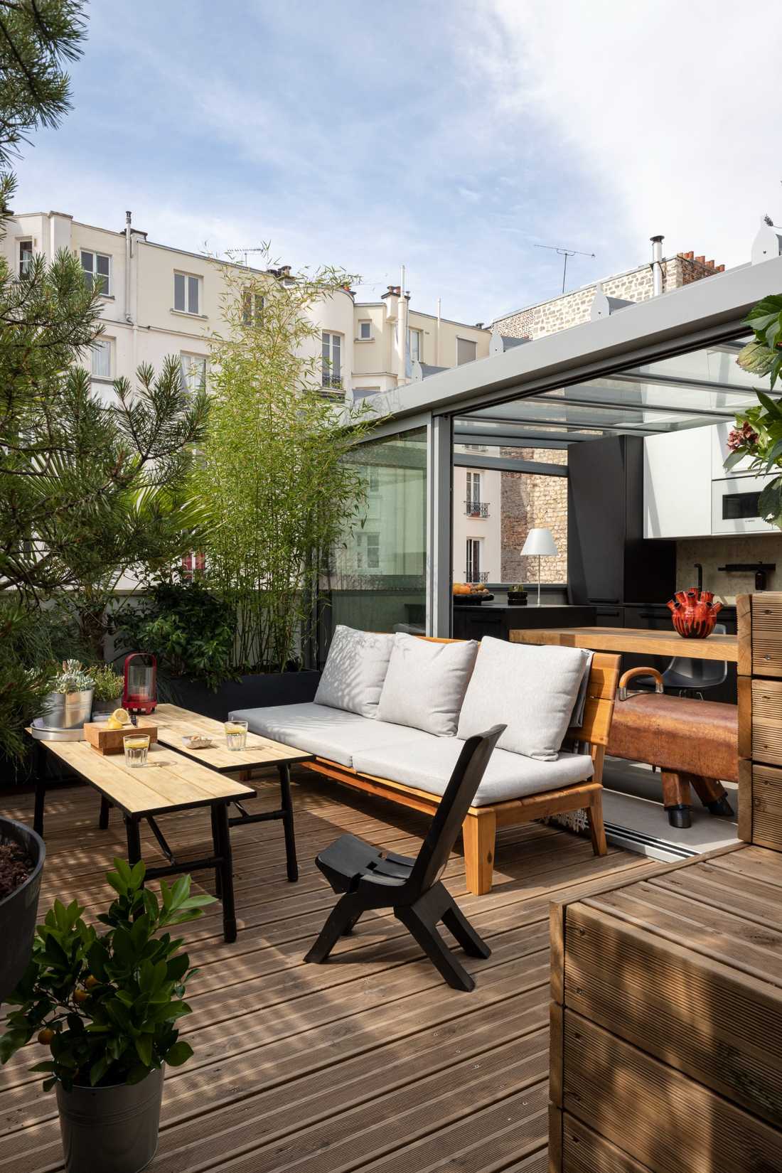 Toit-terrasse amenagé par un architecte d'interieur à Marseille