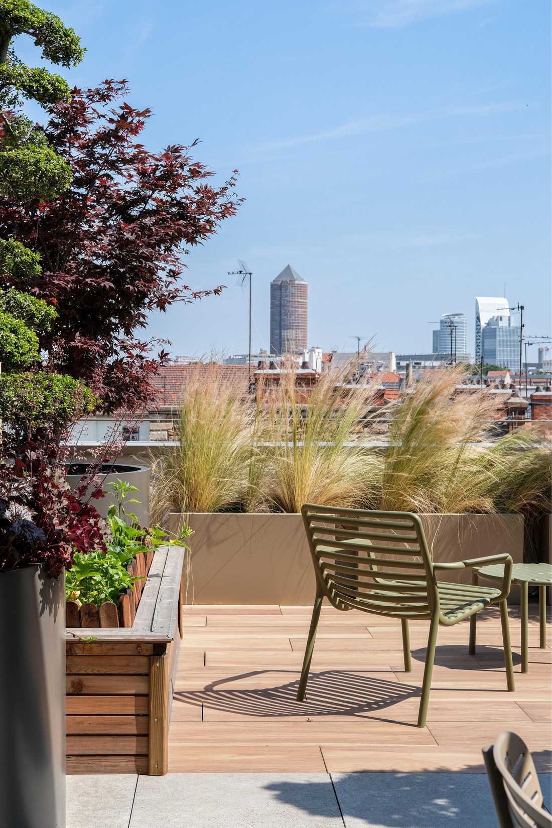 Terrasse en bois avec vue et siège Doga Relax